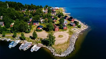 Dronefoto av halvøy